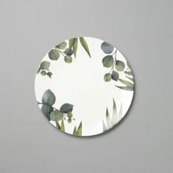 Teller flach 21 cm Eukalyptus Fine Bone China