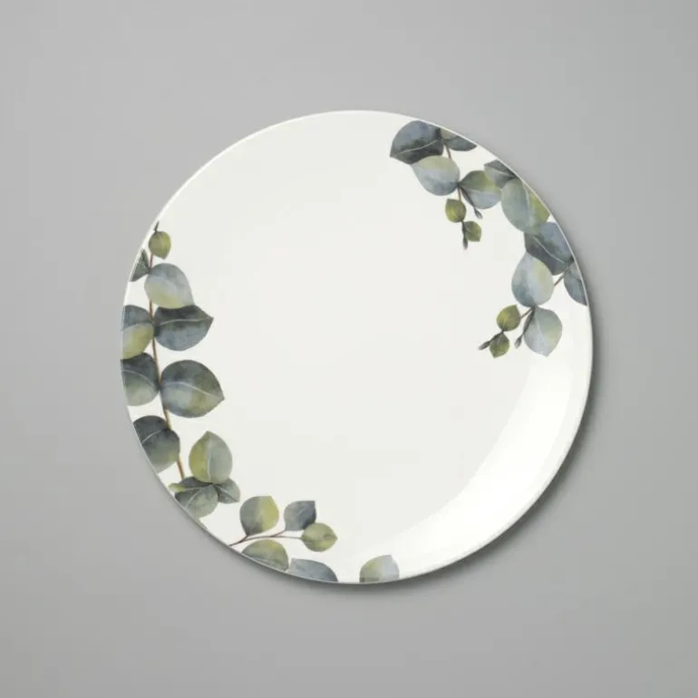 Teller flach 24 cm Eukalyptus Fine Bone China