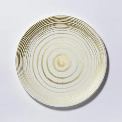 Teller flach 28 cm Golden Timber Fine Bone China