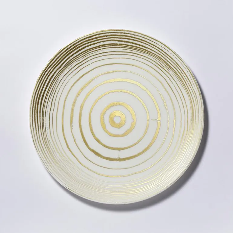 Teller flach 28 cm Golden Timber Fine Bone China