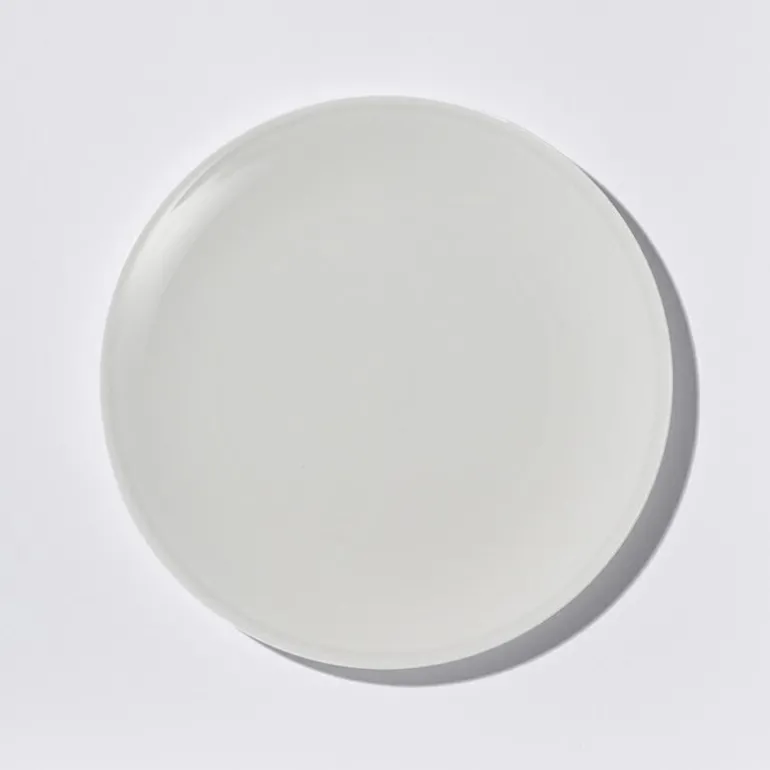Teller flach 28 cm Pastell Hellgrau Fine Bone Chin