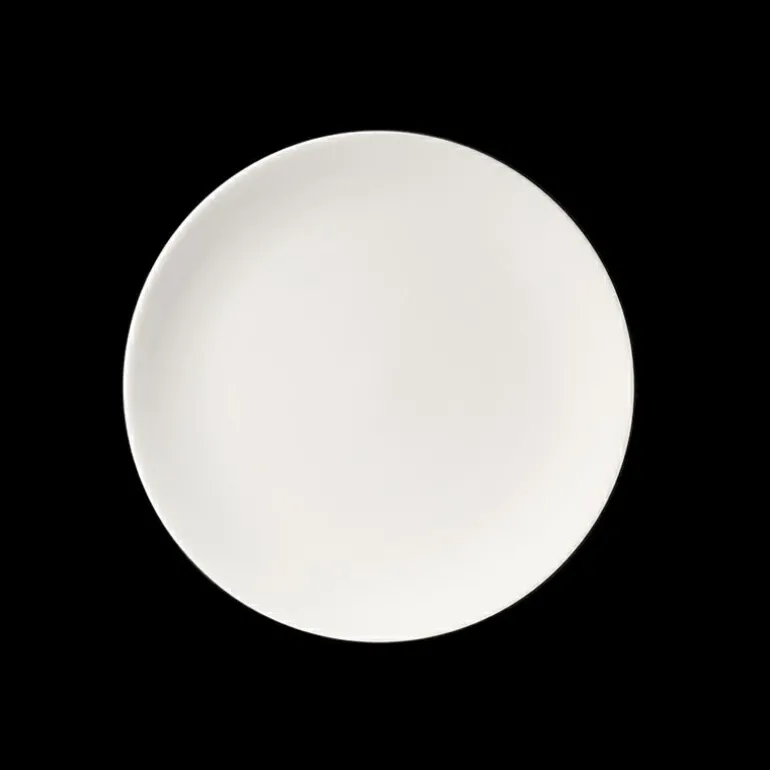 Teller flach 24 cm Pure Weiss Fine Bone China