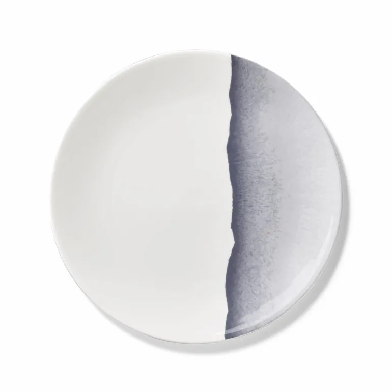 Teller flach 28 cm Silhouette Anthrazit Fine Bone
