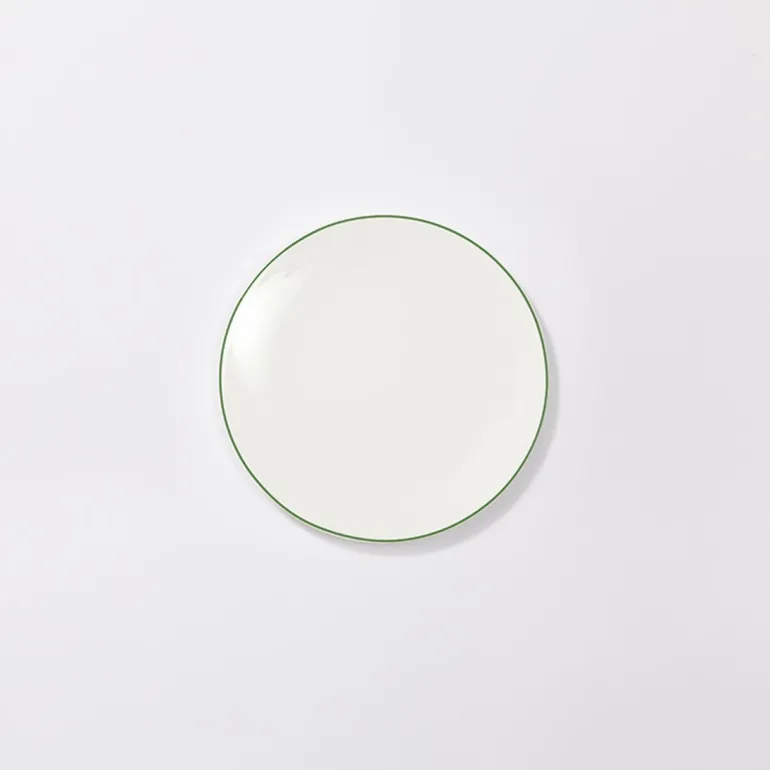 Teller flach 21 cm Simplicity Grün Fine Bone China