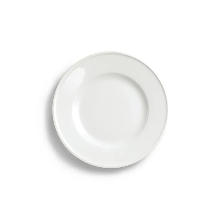 Teller flach Fahne 19 cm Weiss Solid Color