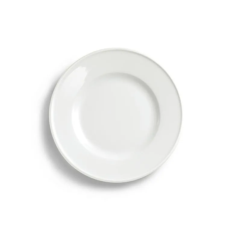 Teller flach Fahne 21 cm Weiss Solid Color