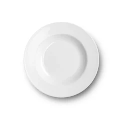 Teller tief Fahne 23 cm Weiss Solid Color