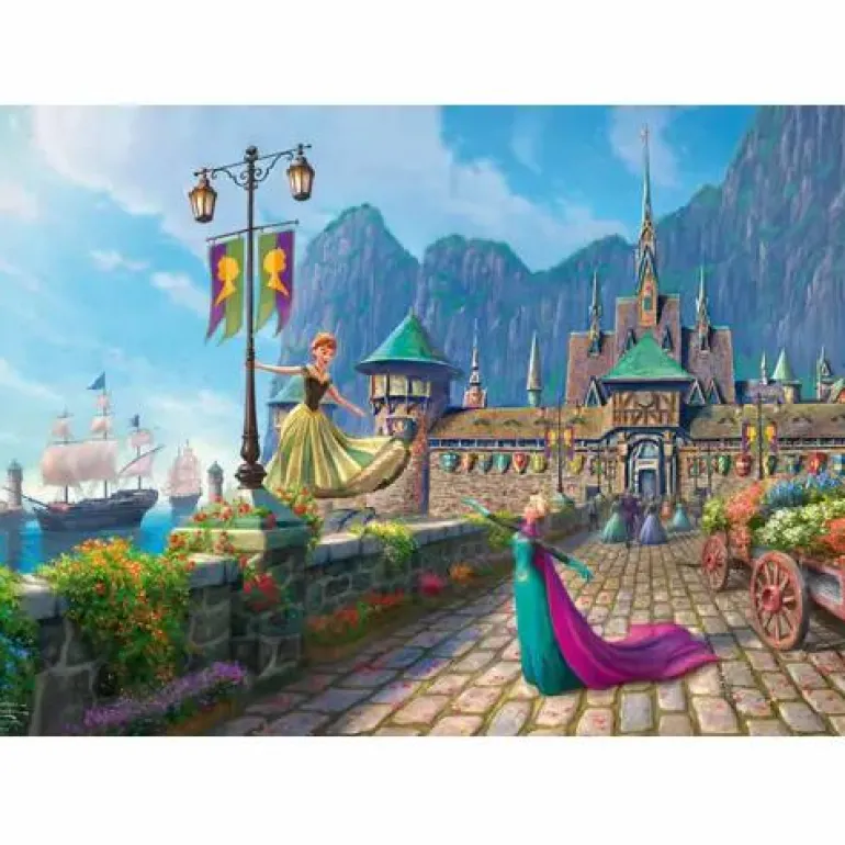 Thomas Kinkade: Disney, Frozen Celebrating in Aren