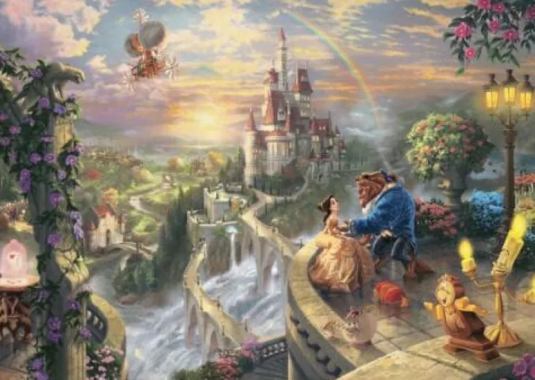Thomas Kinkade: Schöne und das Biest - Puzzle 1000