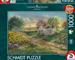 Thomas Kinkade: Sonnenblumenfelder - Puzzle 1000 T