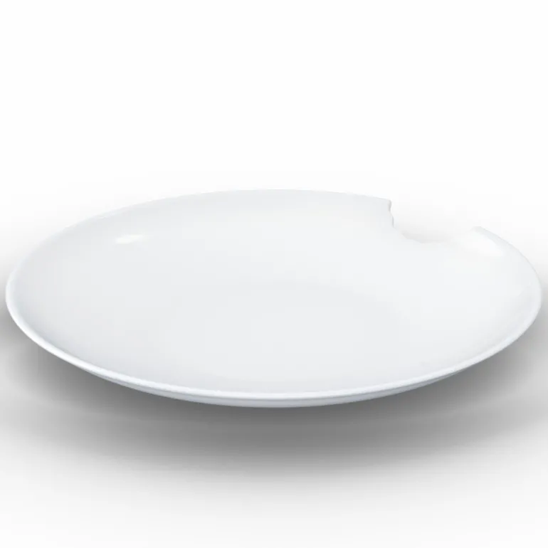2 Tiefe Teller "mit Biss" 24cm, weiß
