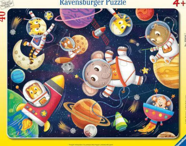 Tierische Astronauten - Rahmenpuzzle 30 Teile