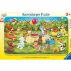 Tierische Geburtstagsfeier - Rahmenpuzzle 15 Teile