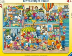 Tierischer Spielzeugladen - Rahmenpuzzle 30-48 Tei