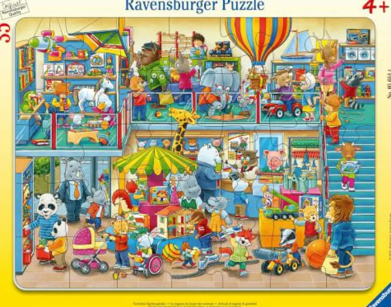 Tierischer Spielzeugladen - Rahmenpuzzle 30-48 Tei