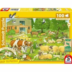 Tierkinder Auf Dem Bauernhof 100 Teile