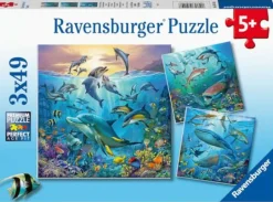 Tierwelt des Ozeans - Puzzle 3x49 Teile