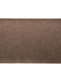 Tischset, veganes Leder aus PU, nougat 33x46 cm
