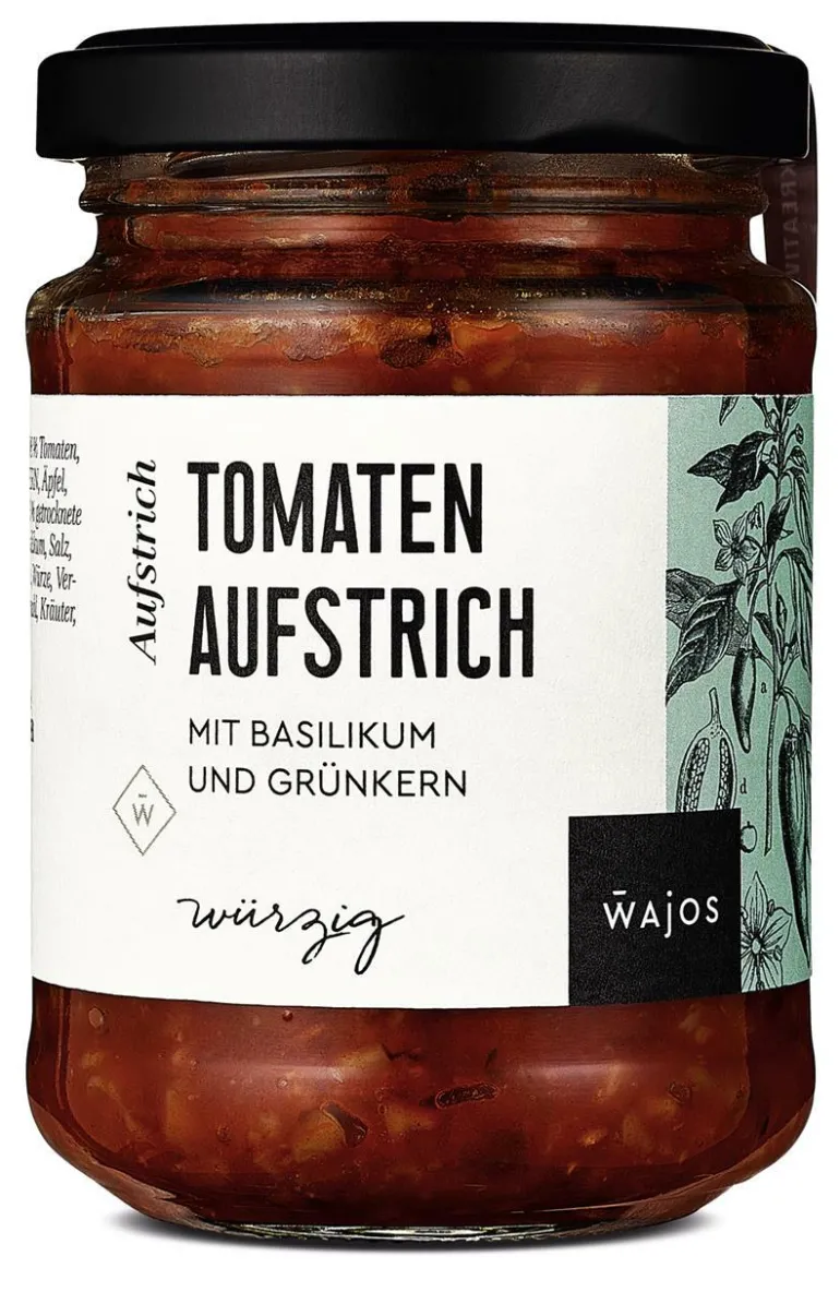 Tomaten Aufstrich m. Basilikum u. Grünkern 185g