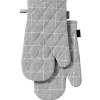 Topfhandschuhe 2er Set "Eco Check" grau