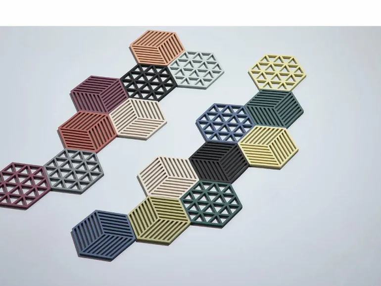 Topfuntersetzer Hexagon Denim