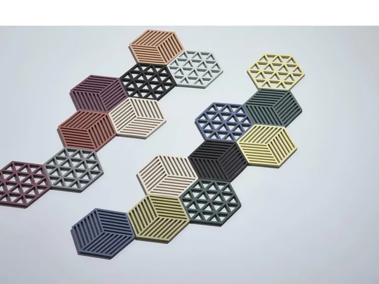 Topfuntersetzer Hexagon Denim
