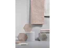 Topfuntersetzer Hexagon Warm Grey