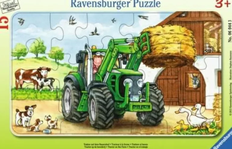 Traktor auf dem Bauernhof - Rahmenpuzzle 15 Teile
