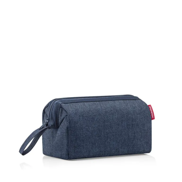 Travelcosmetic Herringbone Dark Blue Kosmetiktasch