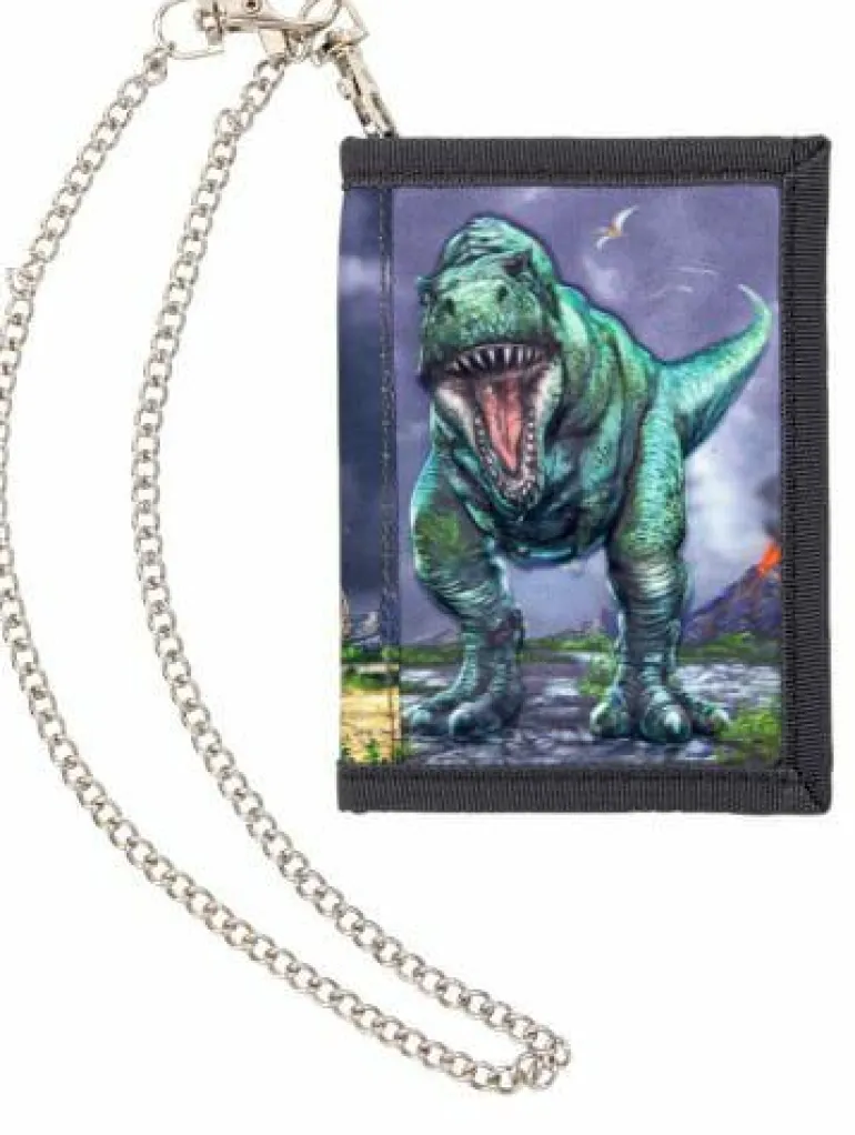 T-Rex World - Portmonee mit Kette und 3D-Druck