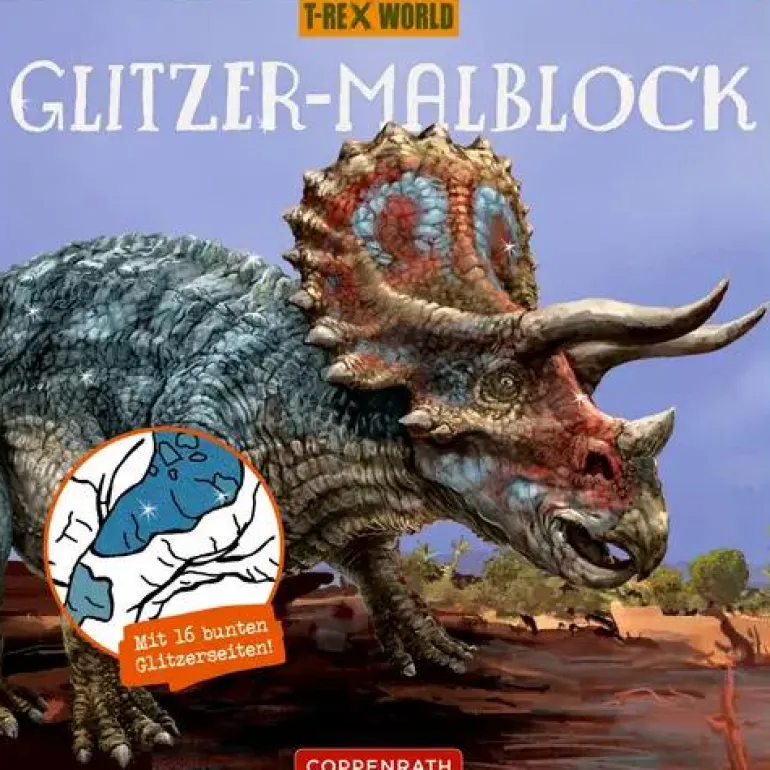 T-Rex World - Glitzer-Malblock