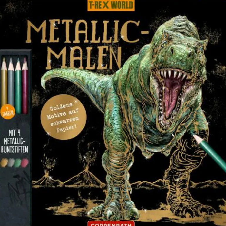 T-Rex World - Metallic-Malen mit Metallic-Buntstif