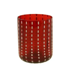 Trinkglas Dotty rot 8x10cm 400ml