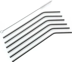 Trinkhalme STEEL, gebogen