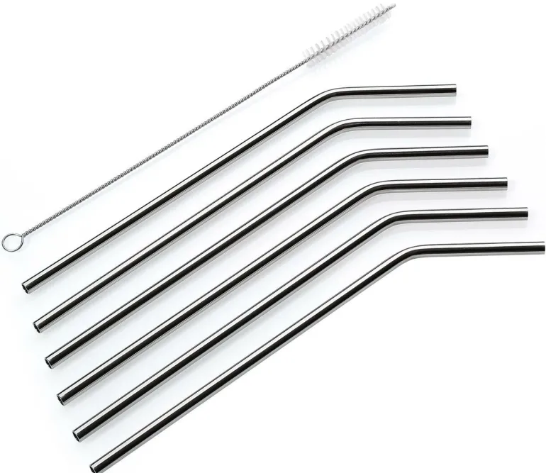 Trinkhalme STEEL, gebogen