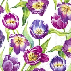 TULIP MEADOW white Lunch-Servietten L 987190
