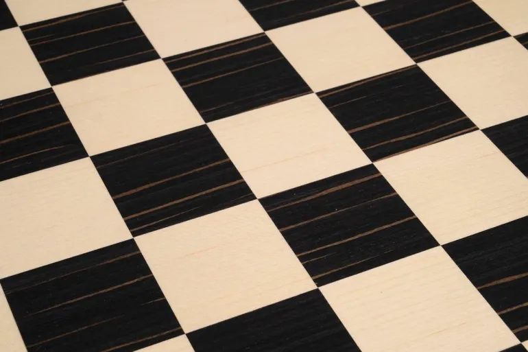 Turnier Schachset schwarz, Feld 50mm, mit Holzkass
