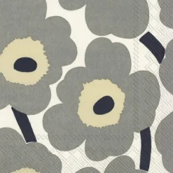 UNIKKO Grey White Green Collection Lunch-Serviette