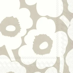UNIKKO linen cream Cocktail-Servietten C 552658