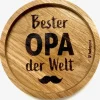Untersetzer aus EICHE Bester Opa der Welt