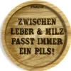 Untersetzer aus EICHE Leber & Milz