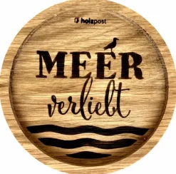 Untersetzer aus EICHE Meer verliebt