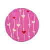 Untersetzer Filz Herzen pink 21cm rd