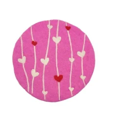 Untersetzer Filz Herzen pink 21cm rd