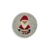 Untersetzer Santa Claus, hellgrau (Ø ca. 21 cm)