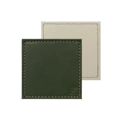 Untersetzer Olivgrün/Elfenbein 4er Set 10x10xm