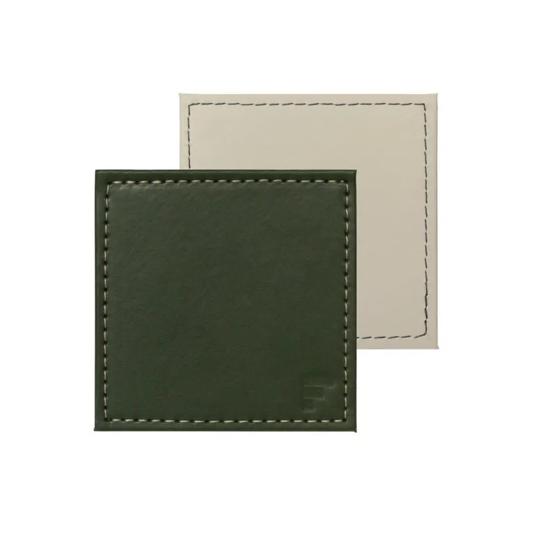 Untersetzer Olivgrün/Elfenbein 4er Set 10x10xm