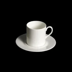 Untertasse 0,10 l zylindrisch flach Weiss Fine Bon