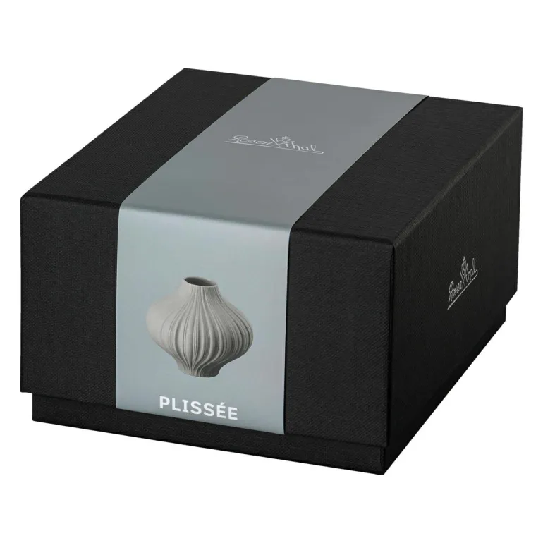 Vase, 8 cm, Plissee / Lava