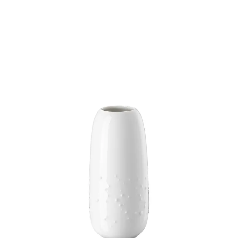 Vase, 18 cm, Vesi Droplets / weiß
